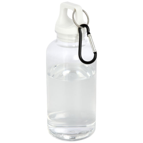 Bouteille d'eau Oregon de 400 ml en plastique recyclé avec mousqueton
