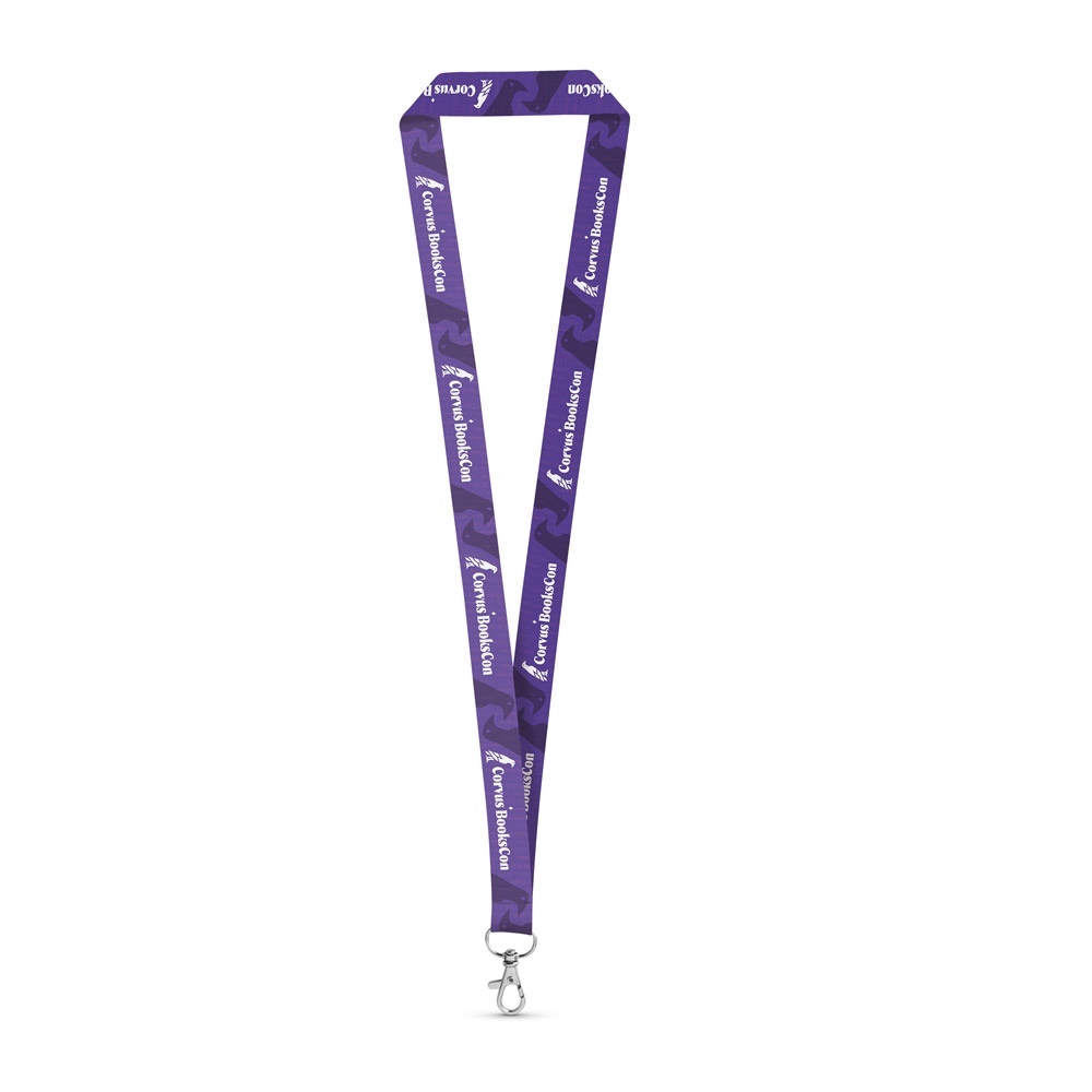 WINDSOR. SET Lanyard SUBLIMATION Long II (20 mm) en polyester recyclé (100 % rPET) avec mousqueton à porte de 20 mm