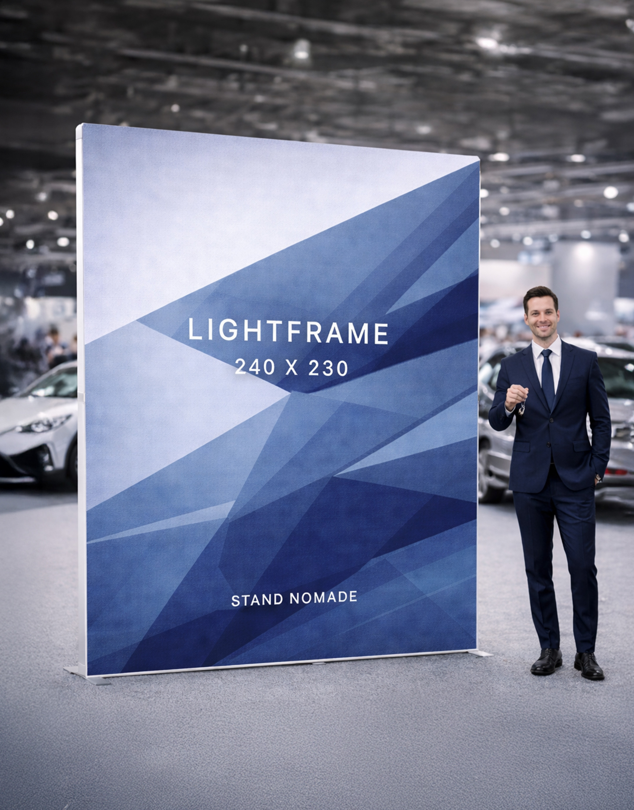 <p>Cadre aluminium autoportant 240x230cm</p>