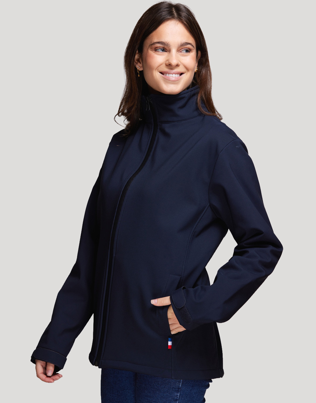 <p>Blouson softshell Femme en polyester recyclé Made in France</p>