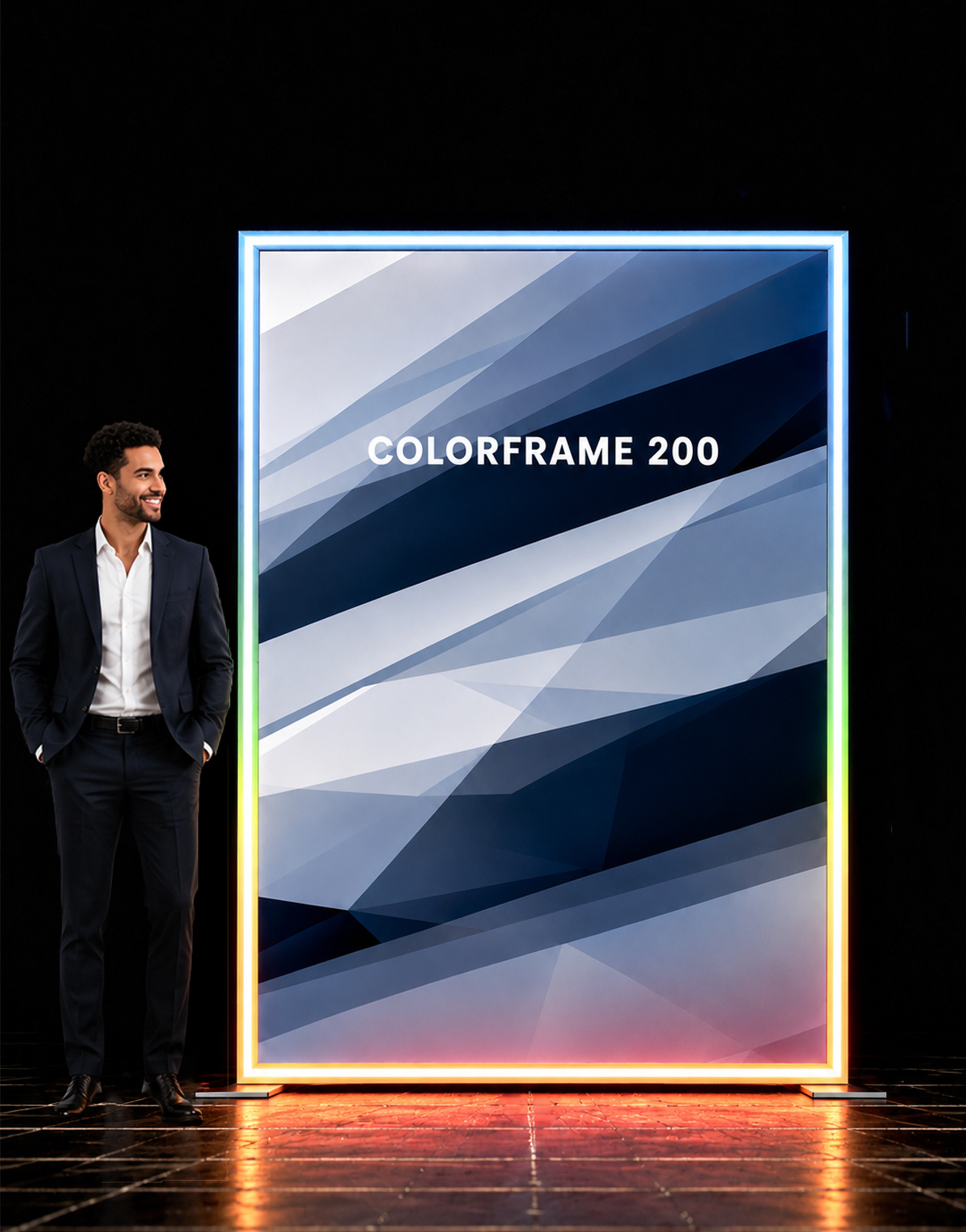 <p>Enseigne lumineuse 200(l)x230(h)cm avec LED intérieure </p>