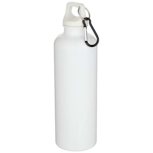 Bouteille d’eau Oregon de 750 ml en plastique recyclé uni avec mousqueton