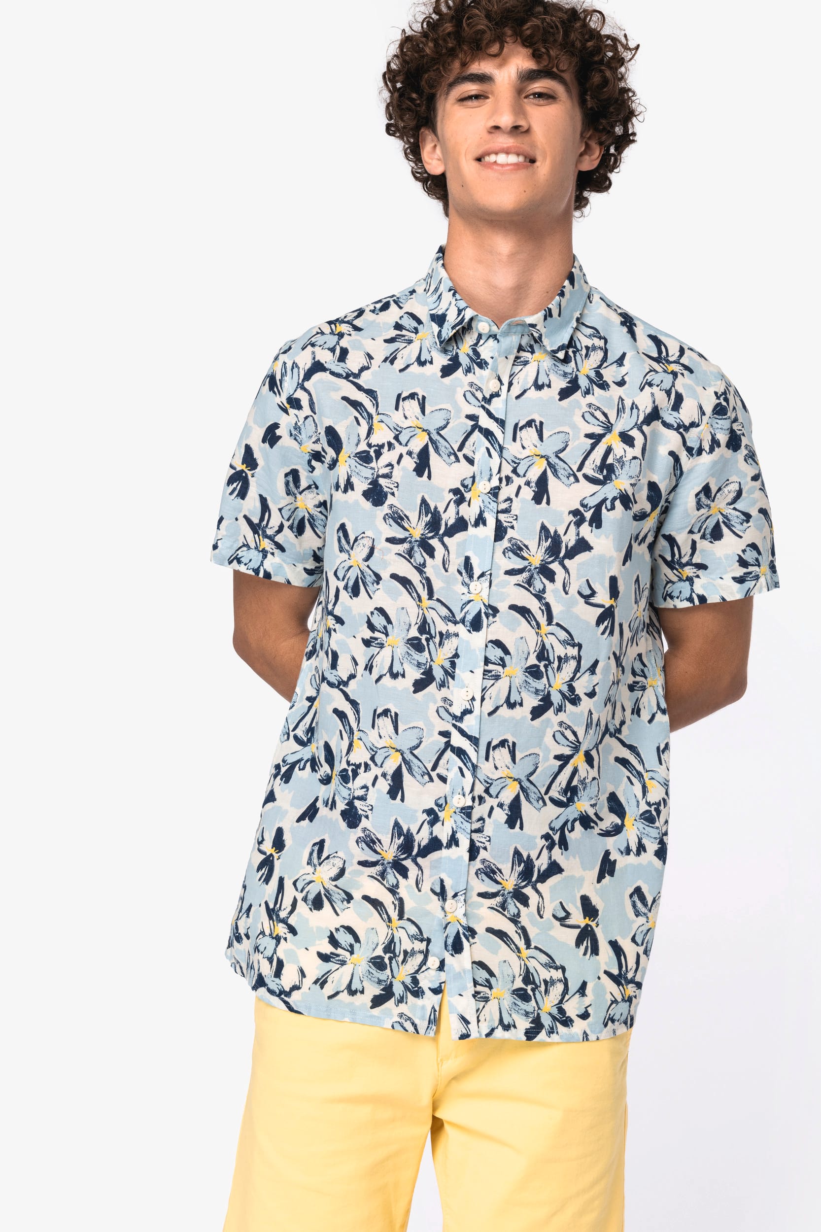 Ivory Floral Blue
