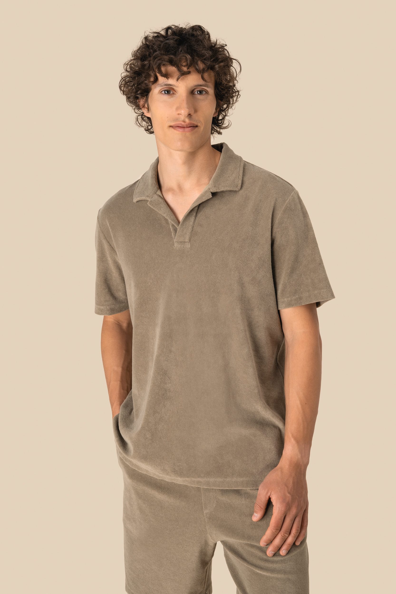 Polo écoresponsable en éponge homme
