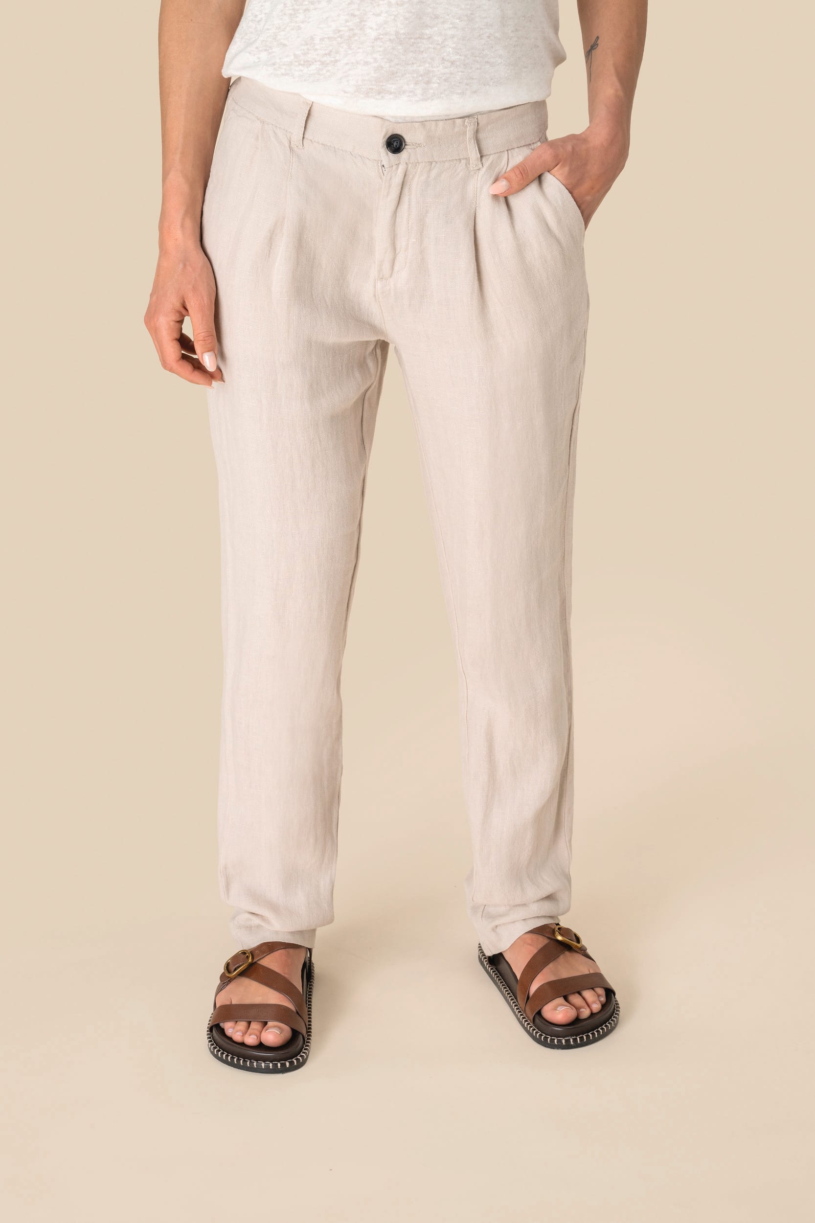 Pantalon en lin femme