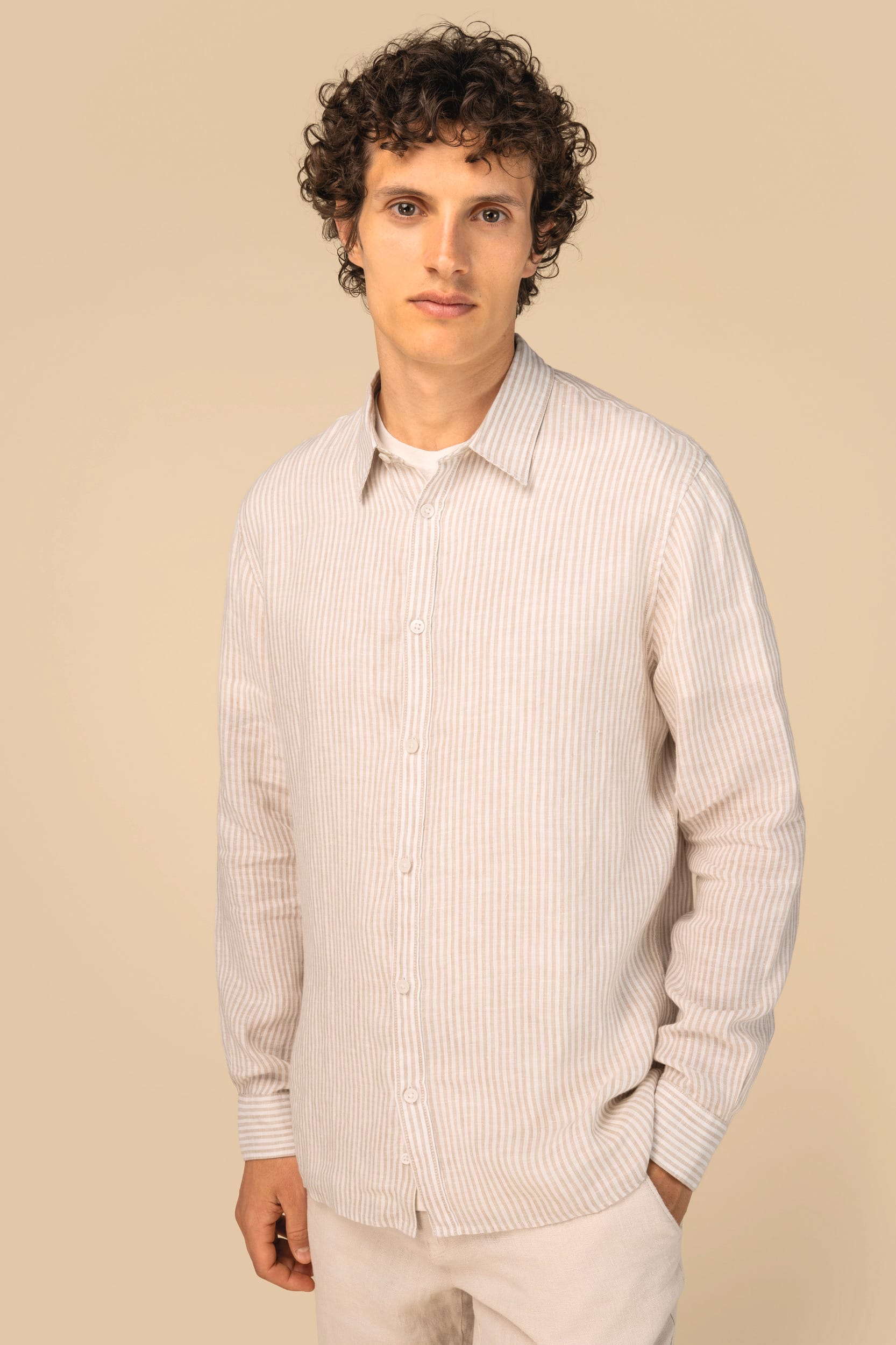 Ivory / Wet Sand Stripes