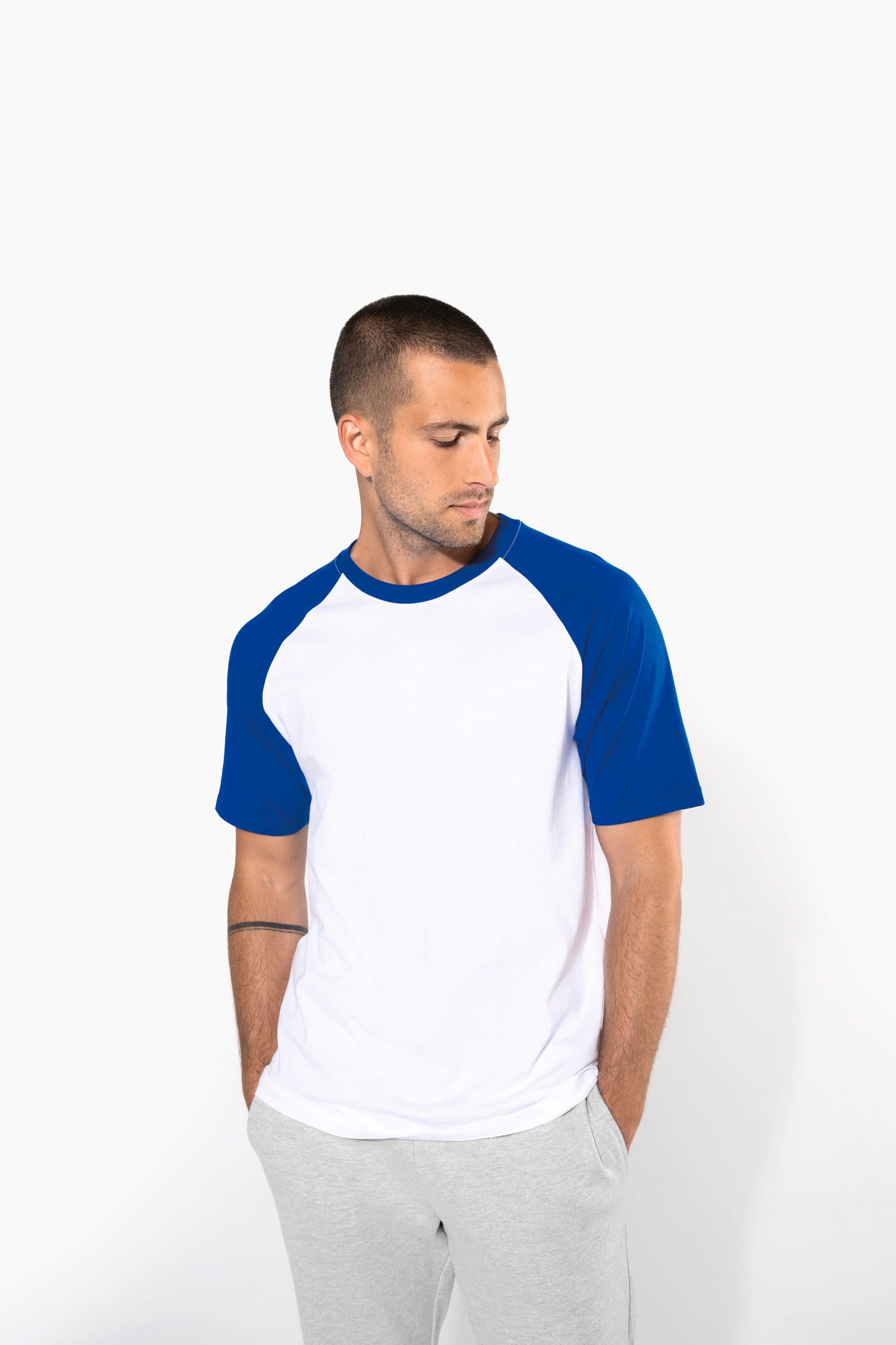 Aqua Blue / White