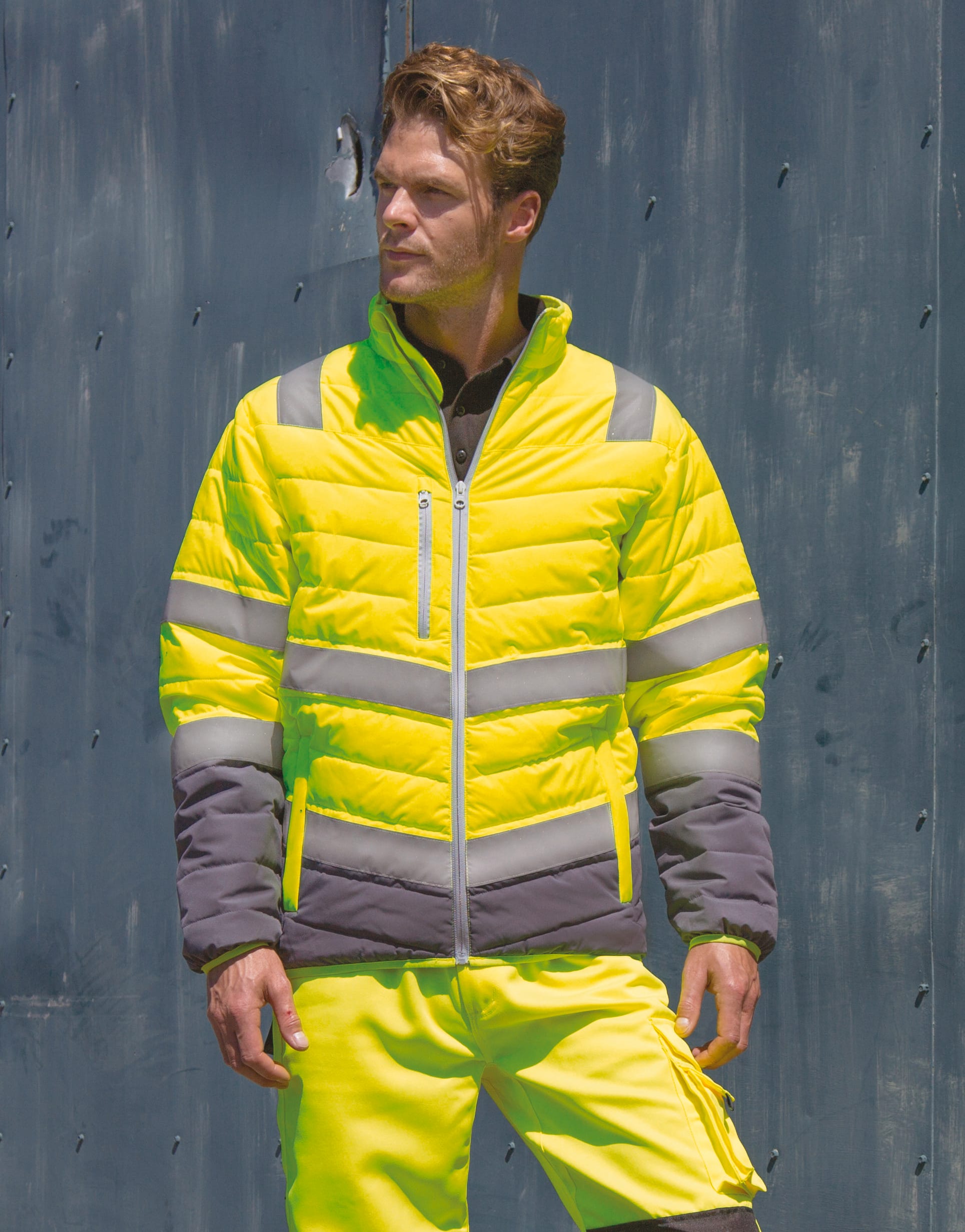 Fluorescent Orange / Grey