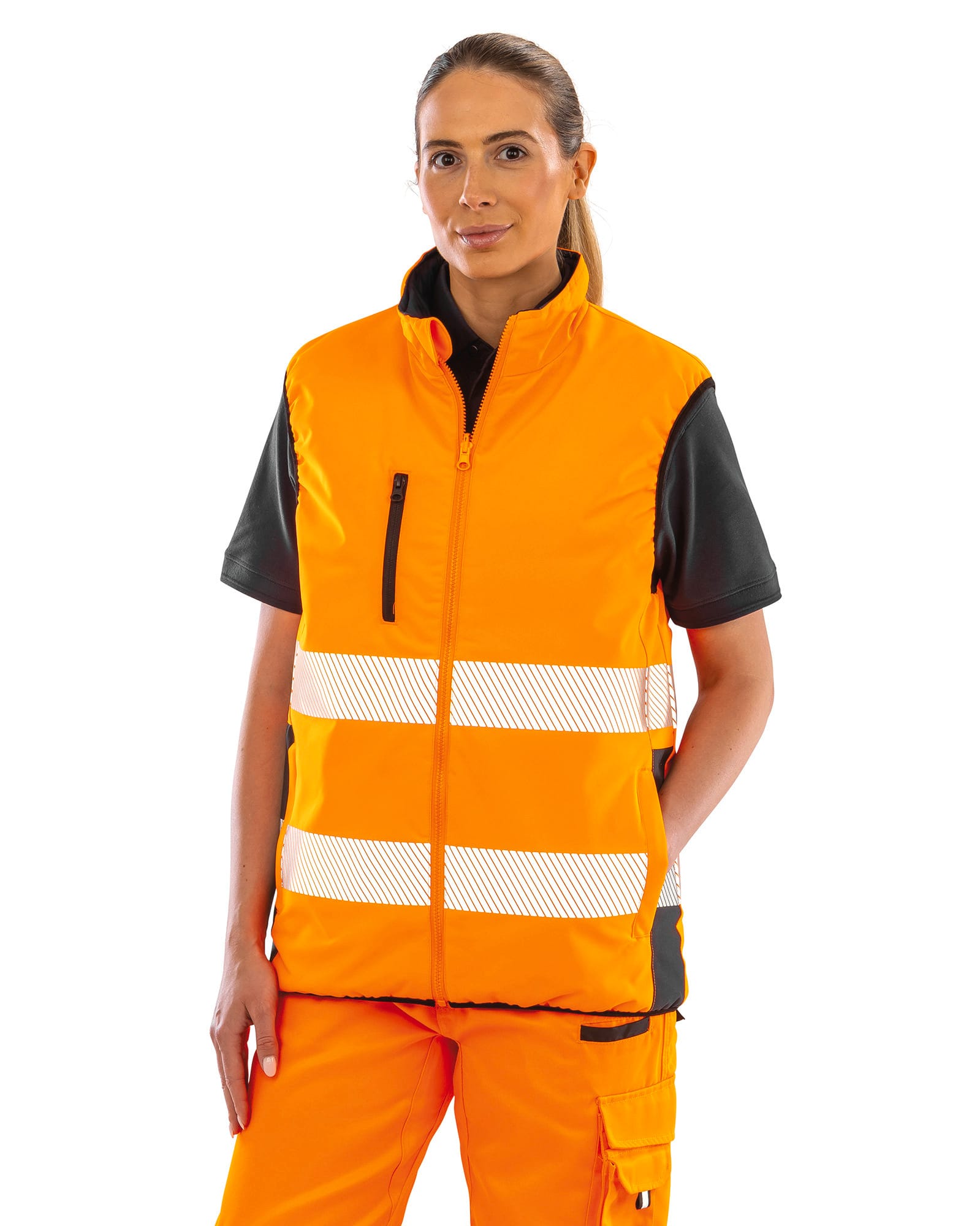 Fluorescent Orange / Navy