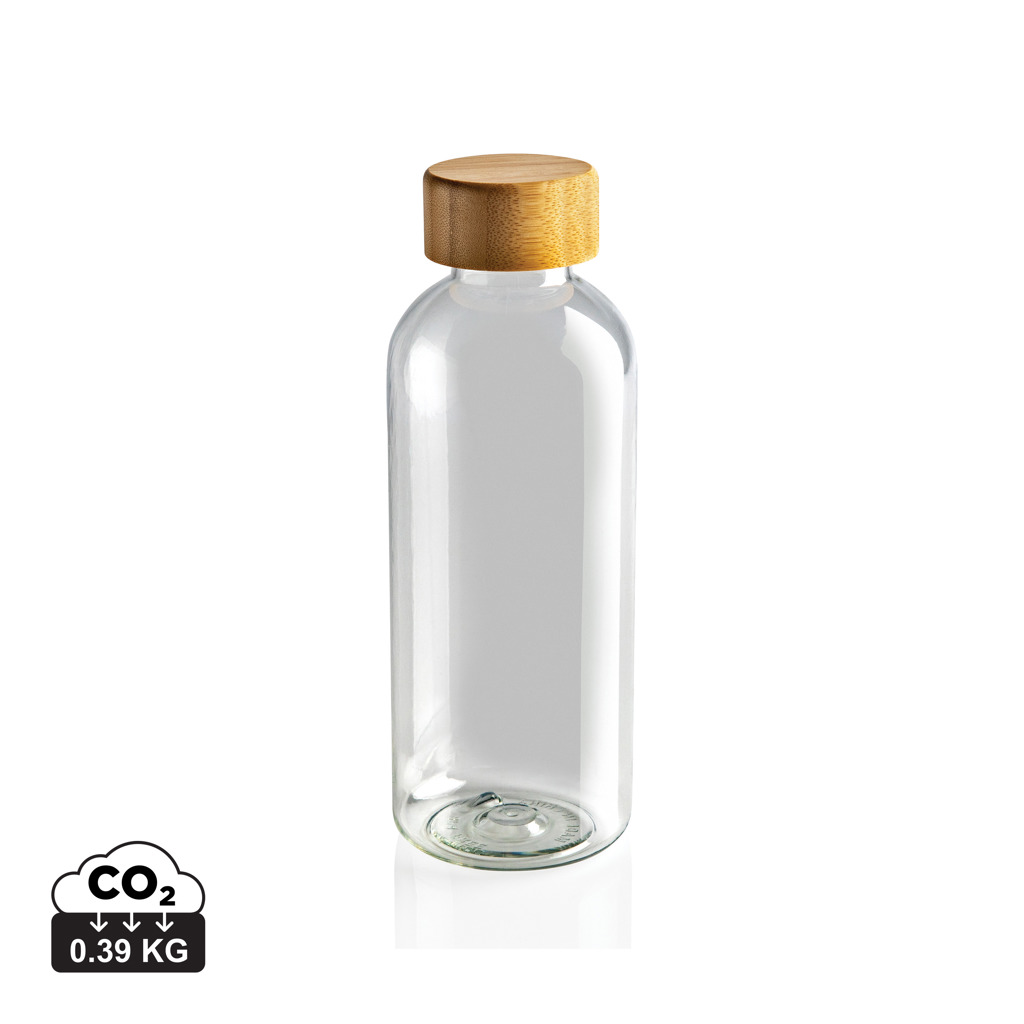 Bouteille 600ml en rPET RCS avec couvercle en bambou